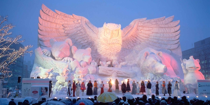 Snow sculpture in Sapporo